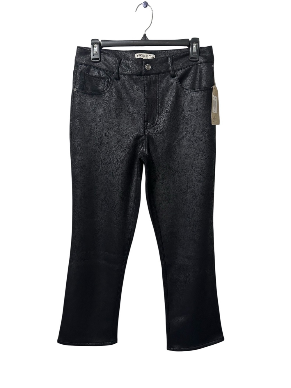 NWT Frye and Co Women's Regular Fit Bootcut Trousers Black Sz 10 Faux Suede